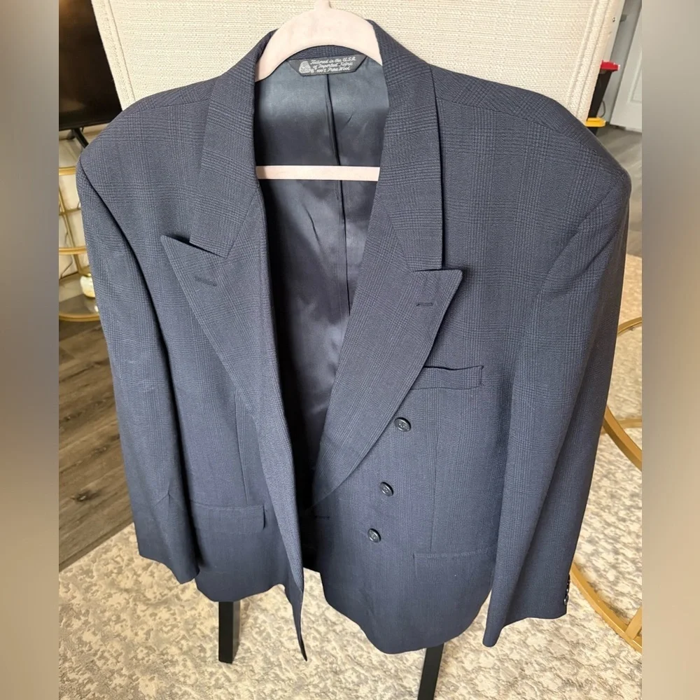 Christian Dior Monsieur 100% Wool Navy Blazer Jacket, 46R